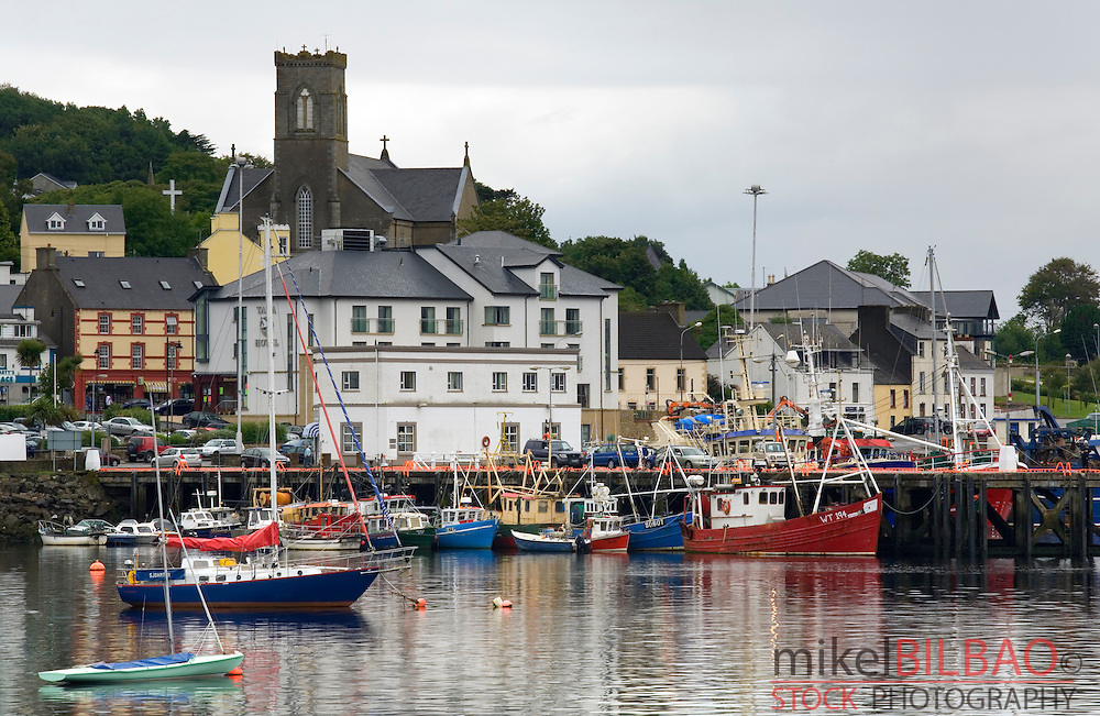 fishing boats on harbour.<br />
Killybegs. County Donegal. Republic of Ireland.