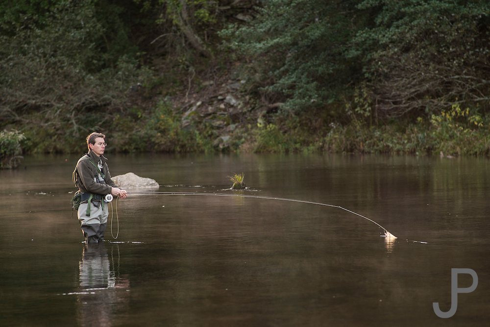 Fly fishing at Beaver's Bend State Lodge in Broken Bow, Oklahoma for Oklahoma Today magazine