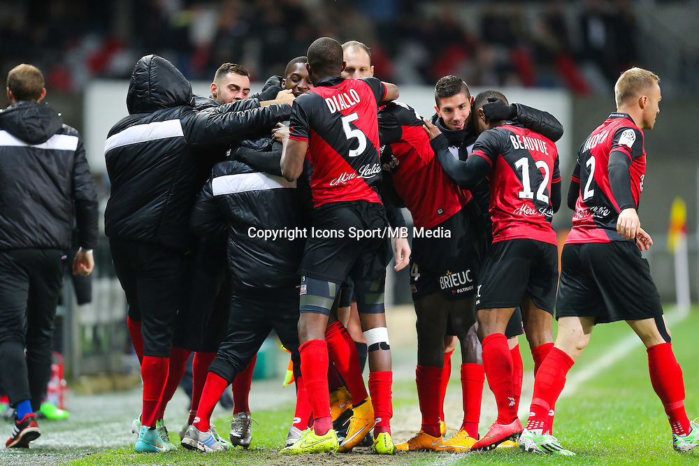 Joie groupe Guingamp - 03.12.2014 - Guingamp / Caen - 16eme journee de Ligue 1 <br />
Photo : Vincent Michel / Icon Sport