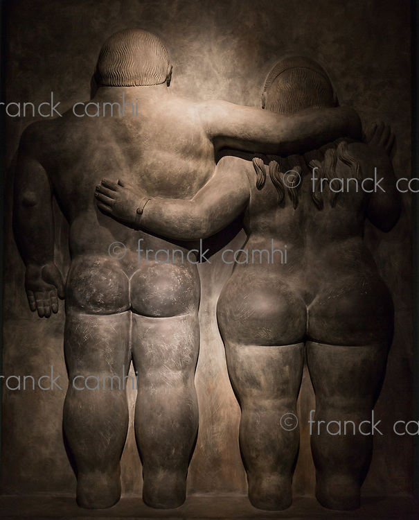 Bogota, Colombia - February 4, 2017 : Museo Botero museum sculpture in La Candelaria area Bogota capital city of Colombia South America