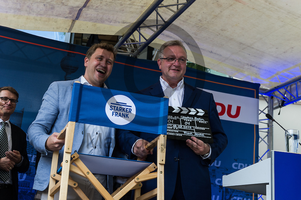 Dr. Gottfried Ludewig (l, MdA, CDU) überreicht während des CDU Sommerfest am 30.06.2016 in Berlin, Deutschland dem Senator für Inneres und Sport Frank Henkel (CDU) einen Regiestuhl. Foto: Markus Heine / heineimaging<br />
<br />
------------------------------<br />
<br />
Veröffentlichung nur mit Fotografennennung, sowie gegen Honorar und Belegexemplar.<br />
<br />
Bankverbindung:<br />
IBAN: DE65660908000004437497<br />
BIC CODE: GENODE61BBB<br />
Badische Beamten Bank Karlsruhe<br />
<br />
USt-IdNr: DE291853306<br />
<br />
Please note:<br />
All rights reserved! Don't publish without copyright!<br />
<br />
Stand: 06.2016<br />
<br />
------------------------------während des Sommerfest der CDU Pankow am 30.06.2016 in Berlin, Deutschland. Foto: Markus Heine / heineimaging<br />
<br />
------------------------------<br />
<br />
Veröffentlichung nur mit Fotografennennung, sowie gegen Honorar und Belegexemplar.<br />
<br />
Bankverbindung:<br />
IBAN: DE65660908000004437497<br />
BIC CODE: GENODE61BBB<br />
Badische Beamten Bank Karlsruhe<br />
<br />
USt-IdNr: DE291853306<br />
<br />
Please note:<br />
All rights reserved! Don't publish without copyright!<br />
<br />
Stand: 06.2016<br />
<br />
------------------------------